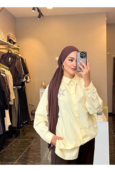 Gizem Karademir Boutique Arkası Saten Detaylı Gömlek