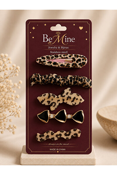 BeMineCollection LEOPAR DETAY TOKA 5’Li set