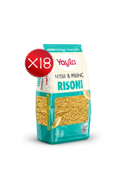 Yayla Mısır ve Pirinç Risoni Makarna 400 g x18