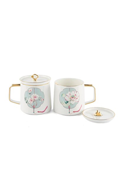 Mikasa Moor طقم أكواب روزيتا مكون من قطعتين مع غطاء 420 سي سي P367.815525