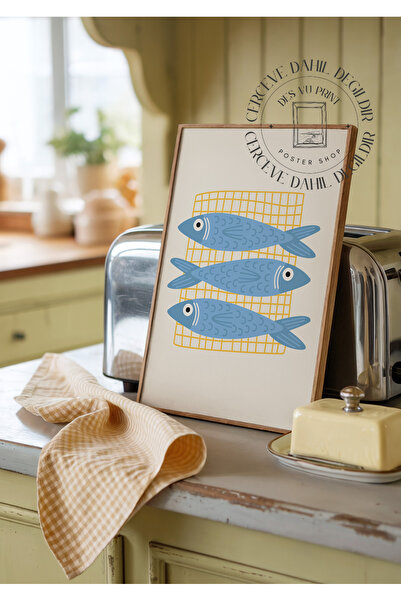 DES VU PRINT Balık Posteri, Pinterest Mutfak Temalı Çerçevesiz Poster
