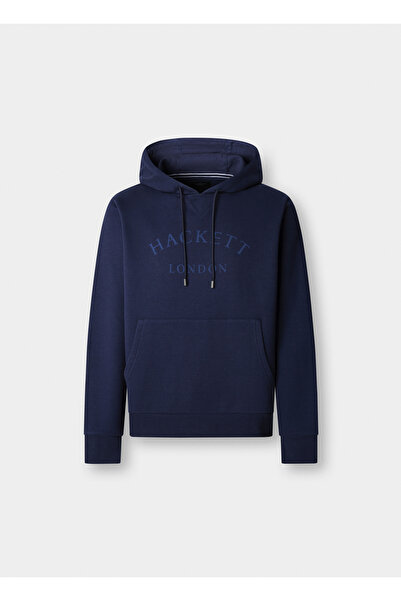 Hackett London سترة رياضية رجالية فاخرة من مزيج القطن الأزرق