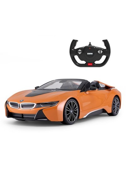 Rastar REMOTE CONTROL CAR BMW I8 ORANGE 1 TO 12 SCALE
