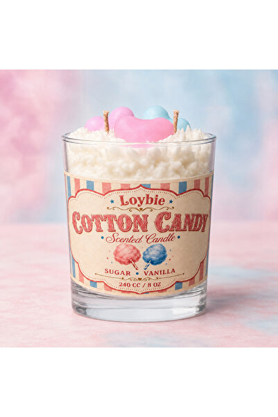 Cotton Candy Pamuk Şeker Kokulu Soya Mum