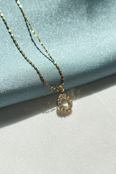 Berilya Aksesuar Zircon Stone Lettered Steel Necklace