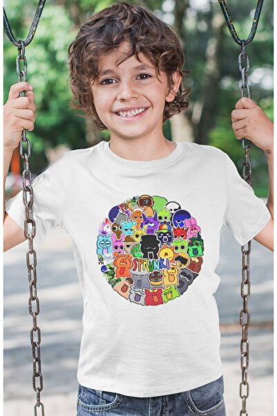 SEVBANO Tricou pentru copii cu imprimeu Sprunki, unisex, cu desene animate (1...
