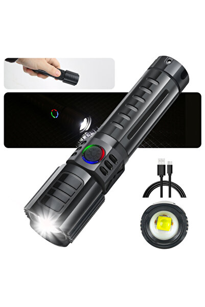 Choice5 مصباح يدوي Heinast ABS بقوة 100000 لومن، مصباح LED فائق السطوع قابل ل...