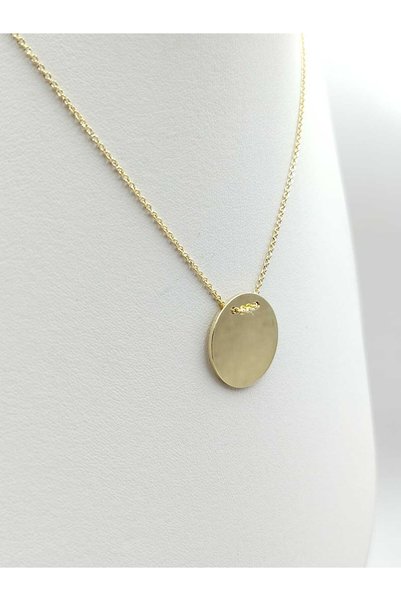 NN Lantisor Simple Coin -placat cu aur 14k
