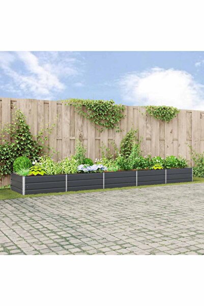vidaxl Jardiniera Antracit 480 x 100 x 45 cm Otel Galvanizat