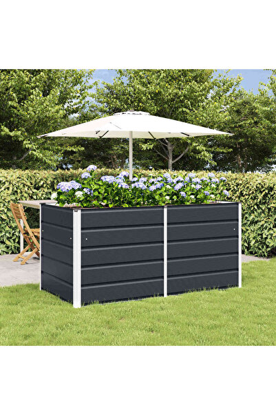 vidaxl Jardiniera Antracit 160 x 80 x 75 cm Otel