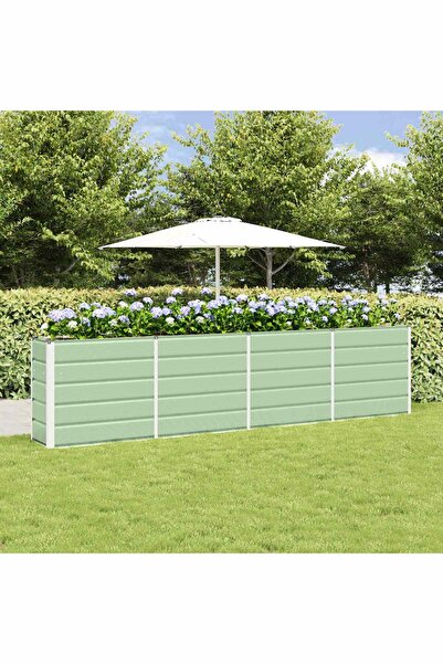 vidaxl Jardiniera Verde 320 x 40 x 75 cm Otel