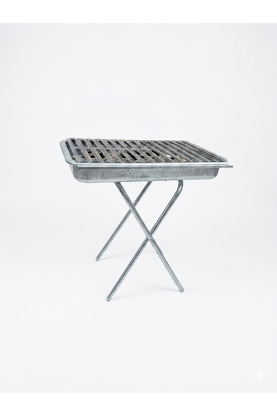 Dab Design Art Galvaniz Taşınabilir Katlanır Ayaklı Büyük Boy Mangal & Galvan...