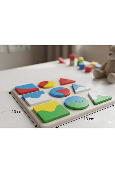 ZayaDesignLab Montessori Geometric Shapes Puzzle - Pla Bioplastic Educational...