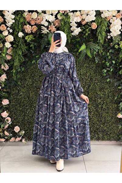 Moda Fatma Viscon Dijital Elbise