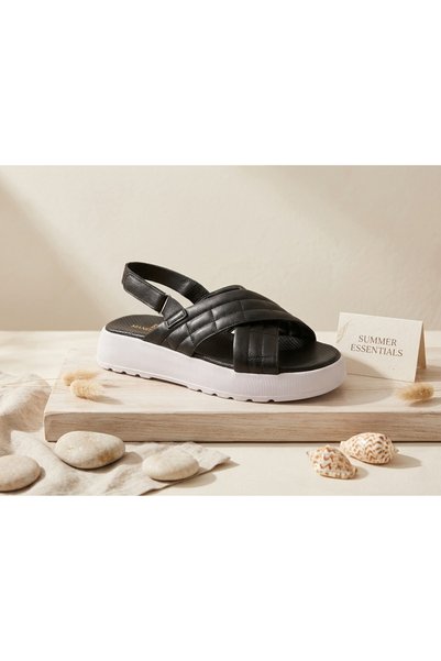 MARCO ROCCO Genuine Leather Platform Sole Casual Women's Sandals