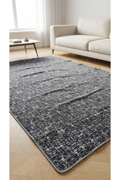 Bovia Home Antrasit Soft Desen Savan Halı Örtüsü 6m²
