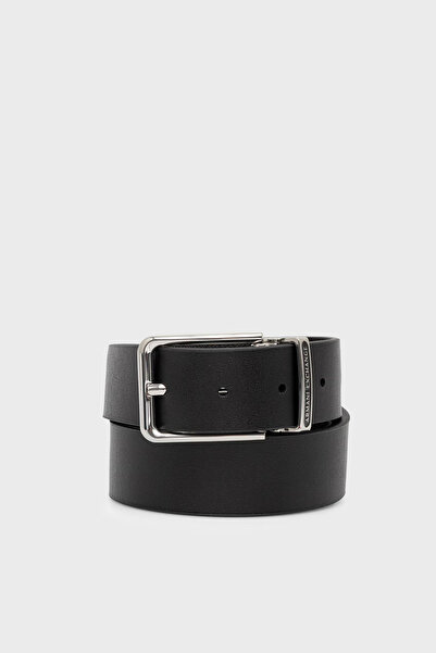 Armani Exchange حزام جلد 100% بشعار للرجال KEMER XM002660 AF22850 MC105