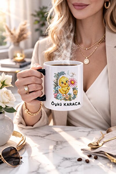 Kirbi Reklam Animal Chick Chick Chicken Pup Double Sided Printed Porcelain Ma...