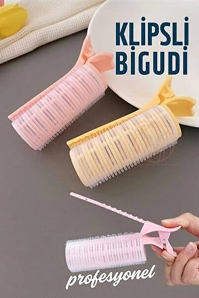 CİYU TİCARET Klips'li Saç Bigudi Seti 2'li Kolay Bigudi Hacim Verici Saç Bigu...