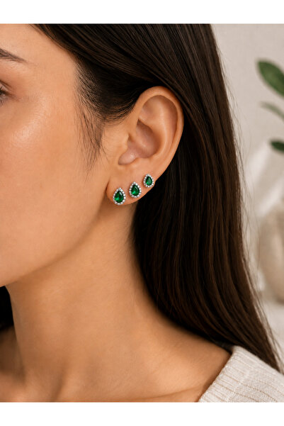 bitangosu Emerald Drop Women's Earrings