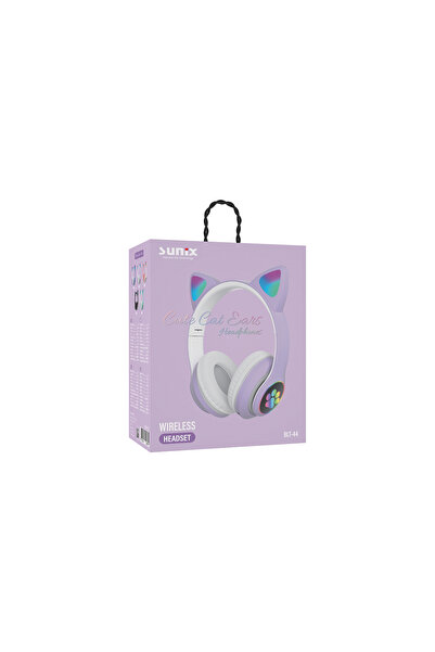 Sunix Blt-44 5.0 Ledli Kedili Kulak Üstü Bluetooth Kulaklık
