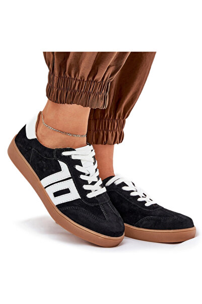 Vinceza Adidași Pantofi Sport Piele Întoarsă 79517 Negru 39