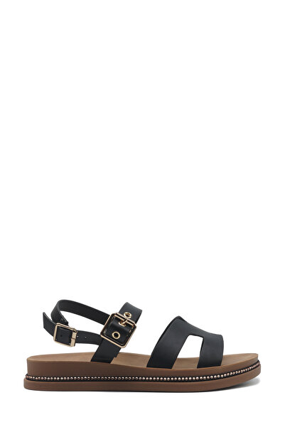 Polaris 325093.Z Black Women's Flat Sandals