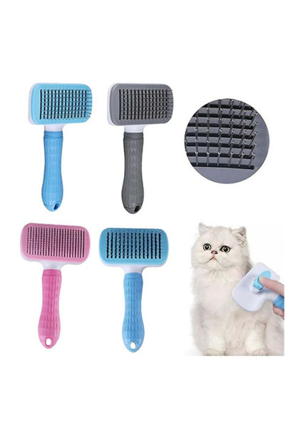 mywarehouse Dörtgen İnce Telli Basmalı Kedi Köpek Tarağı