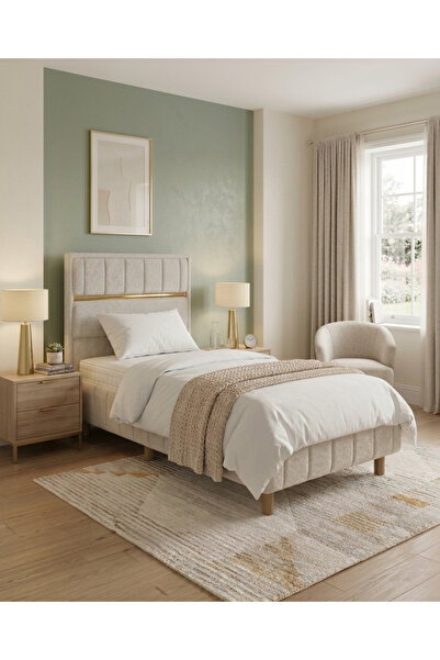 AES HOME DESİGN NOVA İkili Set, Tek Kişilik Baza-Başlık Seti (YATAK FİYATA DA...