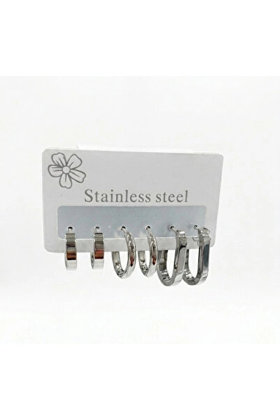 EASERA TİCARET Daily Spark Six Ring Earring Set