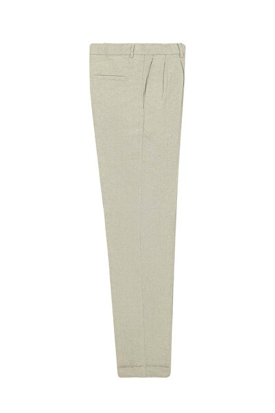 Ltb Keten Görünümlü Düz Paça Açık Yeşil Pantolon