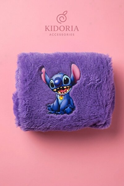 Kidoria Stitch Peluş Cüzdan Kawaii Tasarım Bozuk Para Cüzdanı