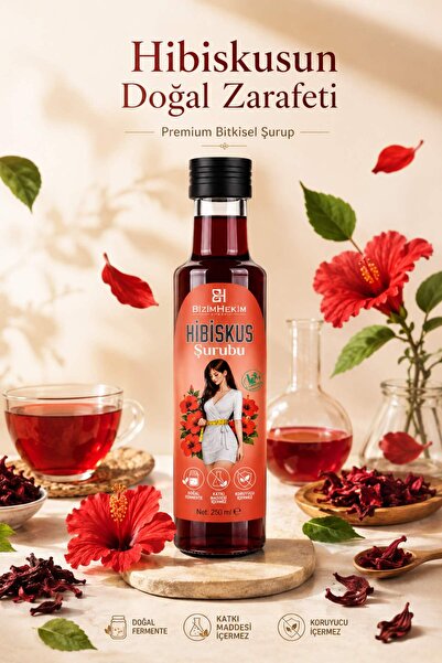 BİZİMHEKİM ŞİFA EVİ BizimHekim Hibiskus Şurubu L-Carnitinli Bitkisel Şurup 25...