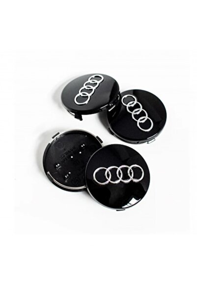 PBauto Set capace roată, Audi, Pentru jante aliaj, 60 mm, Negru, 4 bucăți
