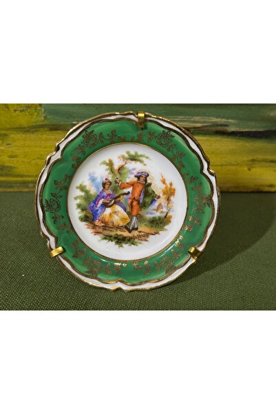 tayfuntufan Limoges Porcelain Decorative Plate 8 cm in Diameter