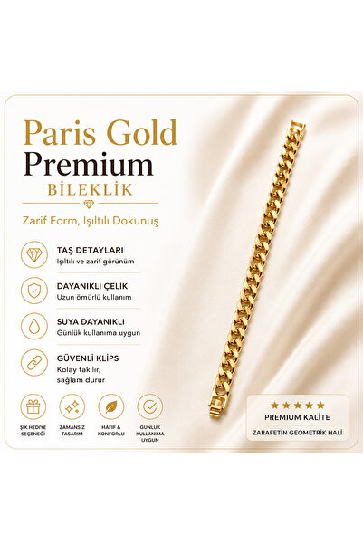 Mervişim Aksesuar Xuping Paris Gold Premium Steel Bracelet