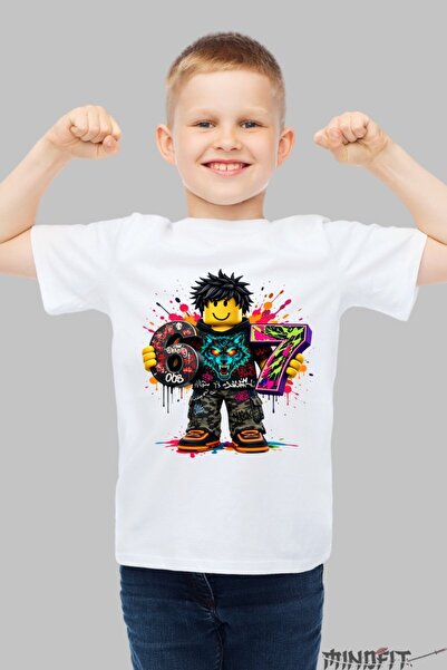 GILDAN Tricou Roblox Six Seven Model Valuri Electrice
