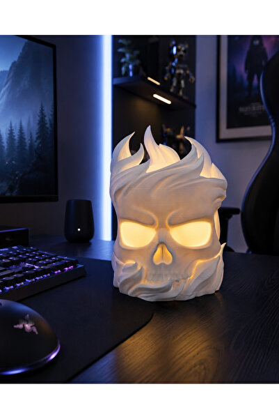 3dlink Lampă decorativă craniu în flăcări