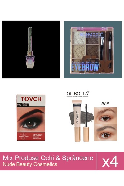 Makeup Set Mix 4 produse Rimel Sprancene: Rimel sprancene Olibolla #01 Espres...