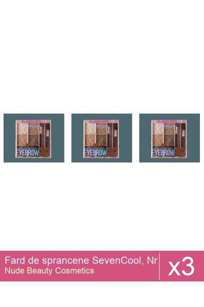 Makeup Set 3x Fard de sprancene SevenCool, Nr 2