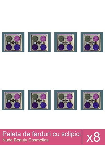 Makeup Set of 8 Glitter Eyeshadow Palette, Scanlon, No. 3
