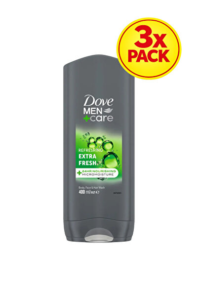 Dove 3x PACK Gel de dus Men+Care Extra Fresh, 400 ml