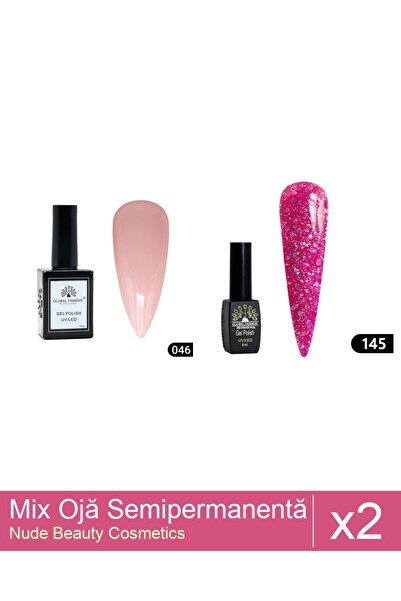 Makeup Set Mix 2 produse Nail Oja: Oja semipermanenta BLACK ELITE, Global Fas...