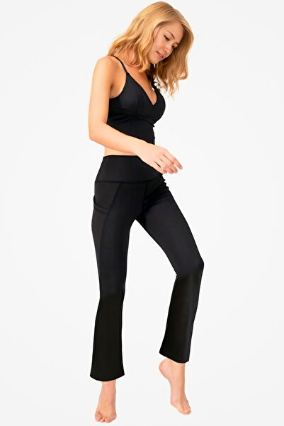 Homay High Waist Spanish Leg Lycra Tights with Pockets - One Piece