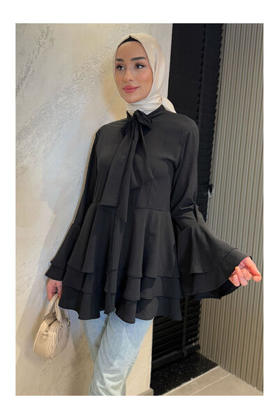 LC Waikiki Nevavm Farklı Renkler Ile Hidjab Pleated Chiffon Tunic