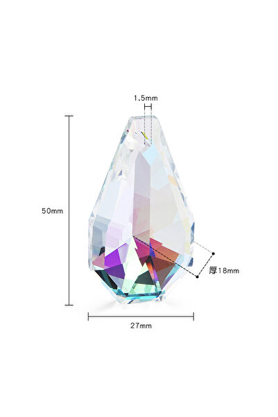 Choice12 SMLX Polish AB Color Crystal Glass Prism Pendants Hanging Suncatcher...