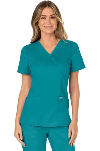 Cherokee UNIFORMS Cherokee WorkWear Γυναικεία Μπλούζα Σκραμπ Με Εφέ Κρουαζέ W...