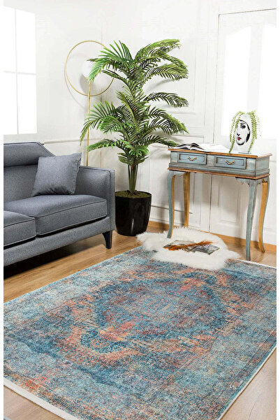 halinet Halı.Net Cream Classic Washable Non-Slip Living Room Carpet Haln-Hln1511