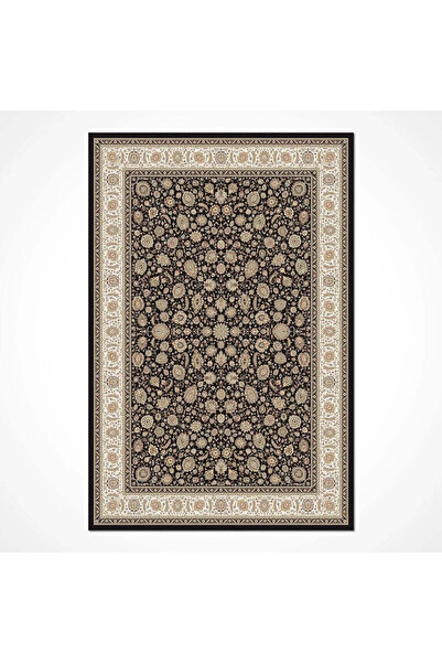 halinet Halı.Net Black Modern Washable Non-Slip Living Room Carpet Cr-İskandi...