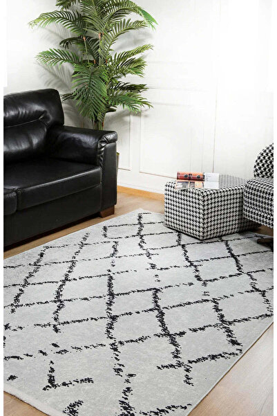 halinet Halı.Net Cream Modern Washable Non-Slip Living Room Carpet Haln-Hln1103